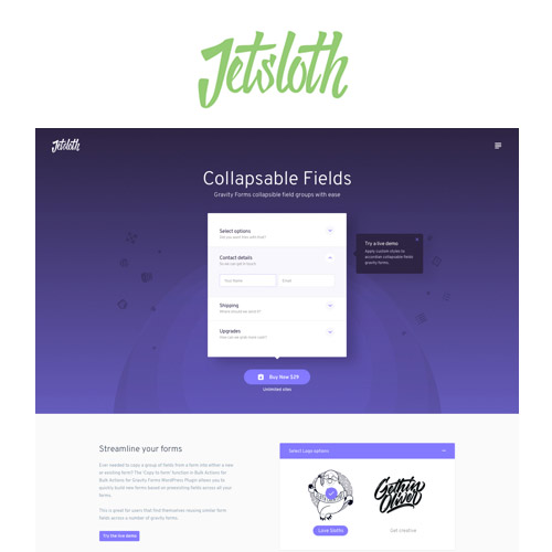 Jetsloth – Gravity Forms Collapsible Sections